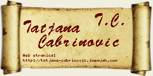 Tatjana Čabrinović vizit kartica